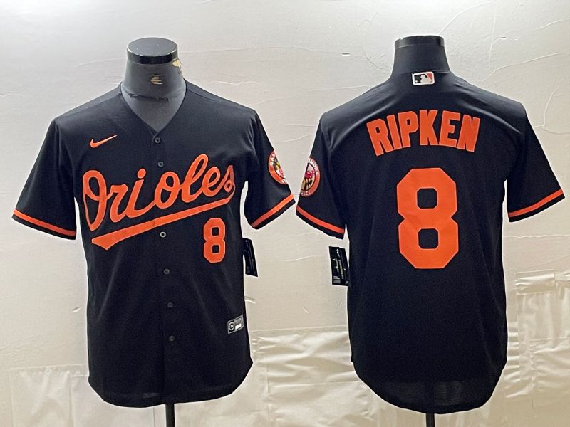 Men Baltimore Orioles #8 Ripken Black Nike Game MLB Jersey style 1